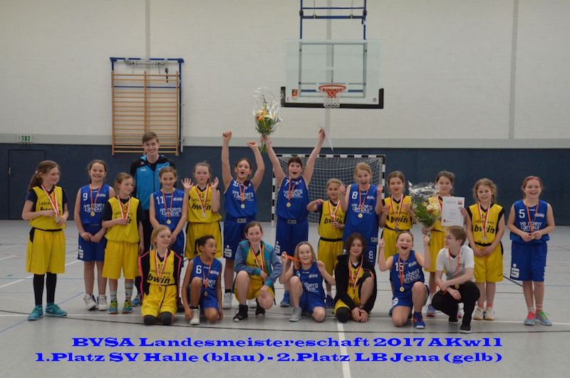 Landesmeister w11 SV Halle und 2. Platz LB Jena gemeinsam // Foto: BVSA